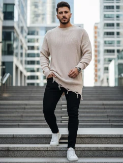 Pánský béžový svetr FashionStreet WX1965