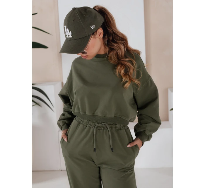 Dámský teplákový komplet SOLIR khaki FashionStreet AY1019