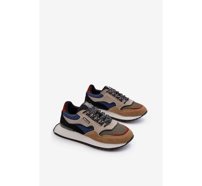 Pánské tenisky Big Star NN174320 s paměťovou pěnou Beige-modré Pánské tenisky Big Star NN174320 s paměťovou pěnou Beige-modré