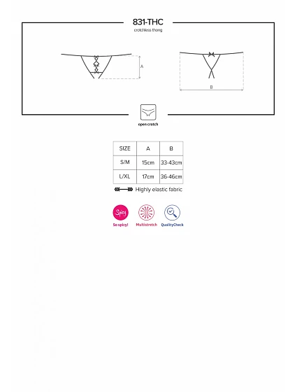 Sexy tanga  thong otevřené  model 18862310 - Obsessive