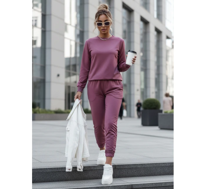 MILIAN dámská tepláková souprava bordó FashionStreet AY0815