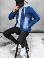 Pánská modrá džínová bunda FashionStreet TX4365 Pánská modrá džínová bunda FashionStreet TX4365