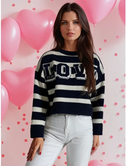 dámský svetr námořnická modř Dstreet model 21970639 - FashionStreet dámský svetr námořnická modř Dstreet model 21970639 - FashionStreet