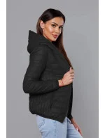 Černá dámská prošívaná bunda s kapucí model 18044793 - S'WEST