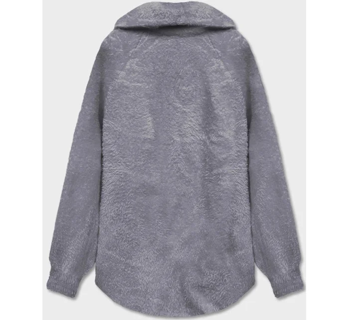 Krátký šedý přehoz přes oblečení typu alpaka model 18059131 - MADE IN ITALY