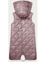 Růžová prošívaná dámská vesta s asymetrickou spodní částí S'West (B8237-81) Růžová prošívaná dámská vesta s asymetrickou spodní částí S'West (B8237-81)
