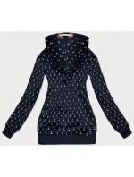Tmavě modrá vzorovaná dámská mikina model 21310484 - 6&8 Fashion