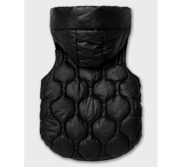 Černá prošívaná dámská vesta se stahovacími boky model 21483421 - J.STYLE