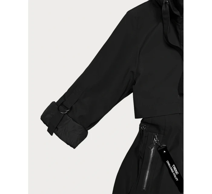 Cienka kurtka z podwijanymi rękawami Goodlookin czarna (KK60410-1#)