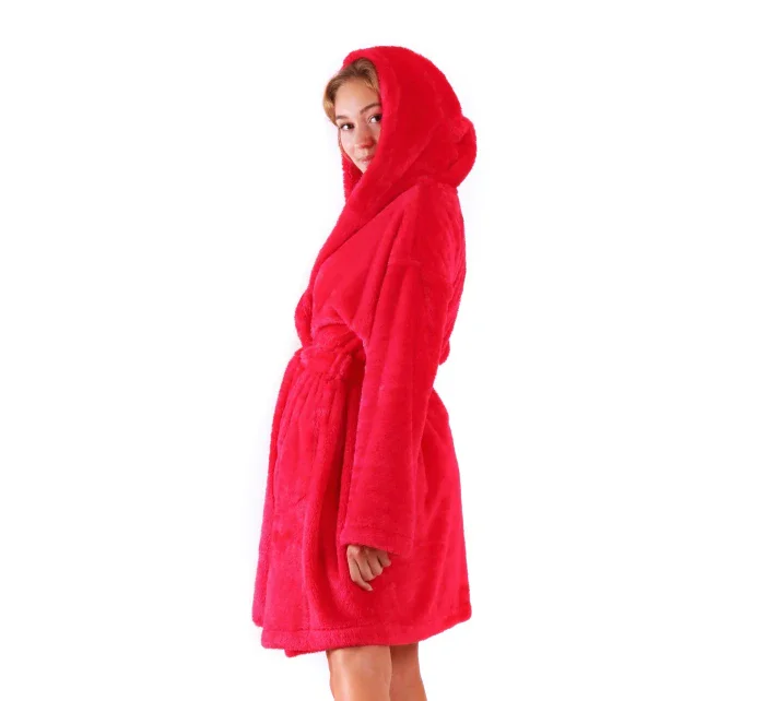 Dámský župan Lilly extra s kapucí 3/4 3320 one size červená - Vestis