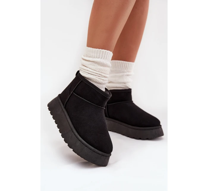 Dámské Sněhule Na Platformě Zateplené Kožíškem Černé model 21705246 - Boto Dámské Sněhule Na Platformě Zateplené Kožíškem Černé model 21705246 - Boto