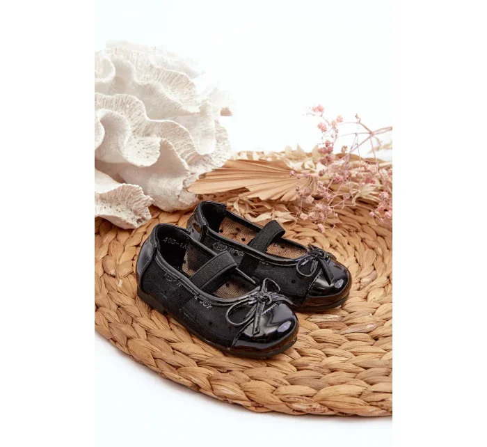 Dětské balerínky s mašlí, Black Jellema