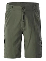 Pánské šortky Loop 1/2 92800331399 Tmavě olivová - Hi-tec