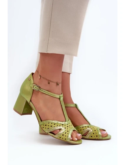 Sandály na podpatku model 197702 Step in style Sandály na podpatku model 197702 Step in style