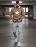 Pánská velbloudí mikina s kapucí model 21993049 - Dstreet Pánská velbloudí mikina s kapucí model 21993049 - Dstreet