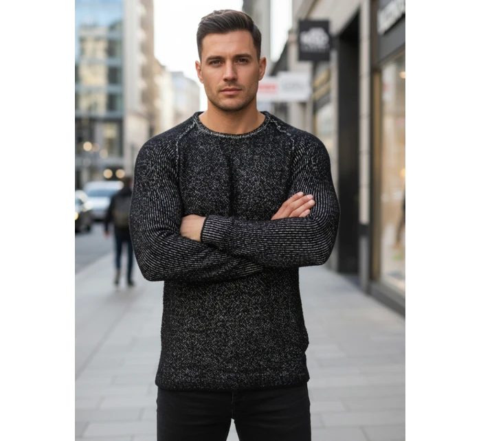 Pánský svetr černý model 21995129 - Dstreet Pánský svetr černý model 21995129 - Dstreet