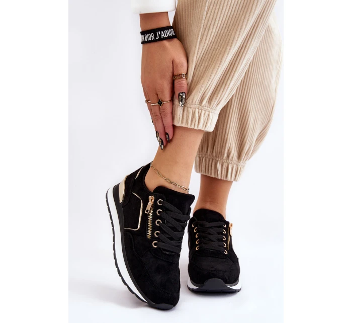 Semišové Sportovní Boty Na Černá model 21606382 - Boto Semišové Sportovní Boty Na Černá model 21606382 - Boto