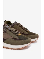 Pánské Sportovní Boty Sneakers Big Star RR174280 HI-POLY SYSTEM Tmavě Zelené