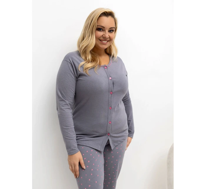 Pyžamo DU PI FP 505.05P tmavě šedé Pyžamo DU PI FP 505.05P tmavě šedé