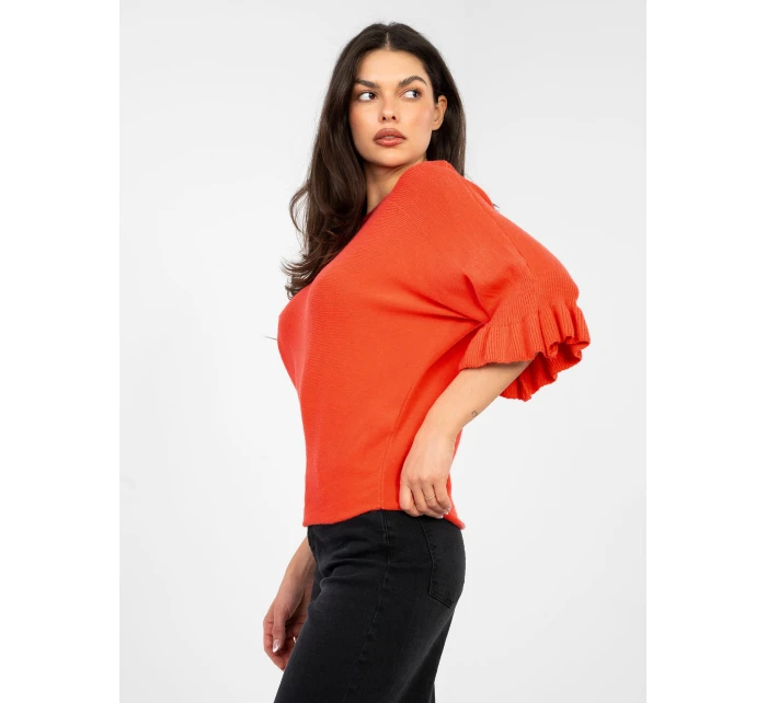 Sweter IT SW model 22007136 koralowy - FPrice Sweter IT SW model 22007136 koralowy - FPrice