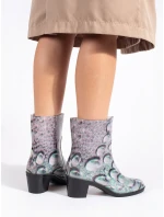 Trendy dámské vícebarevné gumáky na širokém podpatku Trendy dámské vícebarevné gumáky na širokém podpatku