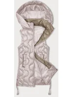 růžová dámská vesta s ozdobným prošíváním model 20970126 - S'WEST