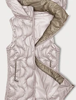 Dámské prošívané bezrukávové šaty bez rukávů S'West pearl pink (B8337-51)