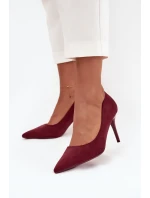 Dámské lodičky s eko bordové model 21711438 - Boto