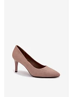 Ekologické semišové lodičky Sergio Leone 1336 Světle hnědé