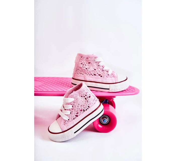 Dětské vysoké tenisky Pink Mona