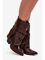 Dámské kovbojky D8259 hnědé - Sweet Shoes