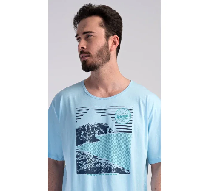 Pánská noční košile s krátkým rukávem model 19903025 - Vienetta MAN Pánská noční košile s krátkým rukávem model 19903025 - Vienetta MAN