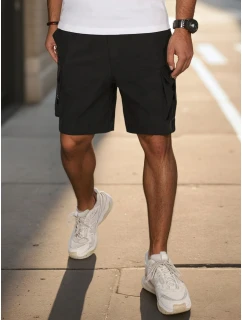 Pánské látkové bojové šortky černé model 21988579 - Dstreet