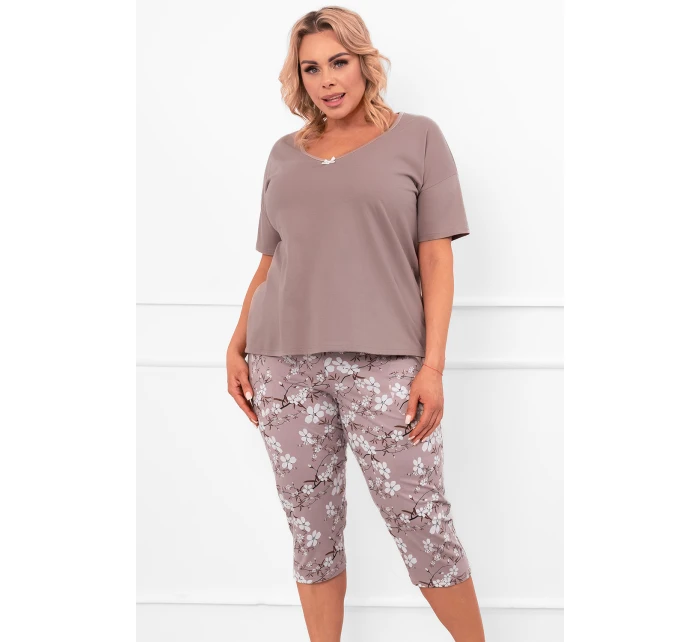 Italská móda Kimuri c.r. sp.3/4 barva:cappuccino/print Italská móda Kimuri c.r. sp.3/4 barva:cappuccino/print