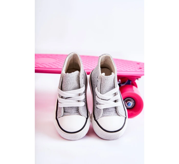 Dětské vysoké tenisky stříbrný Catrina Dětské vysoké tenisky stříbrný Catrina