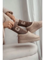 Dámské froté ponožky s model 21679149 C hnědé - Milena