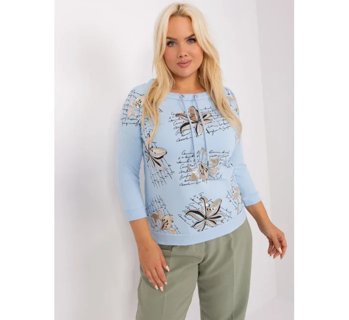 Bluzka RV BZ model 18965677 jasny niebieski - FPrice Bluzka RV BZ model 18965677 jasny niebieski - FPrice