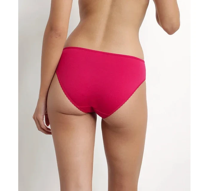 Dámské kalhotky z bio bavlny DIM GENEROUS COTTON BIO SLIP - DIM - červená