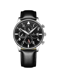 Pánské hodinky Giewont Chronograph Sapphire Black Silver GW5630-A2