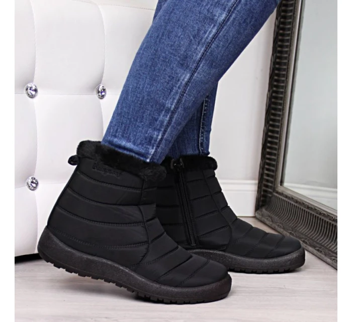 Nepromokavé sněhové boty na zip NEWS W EVE181A černé