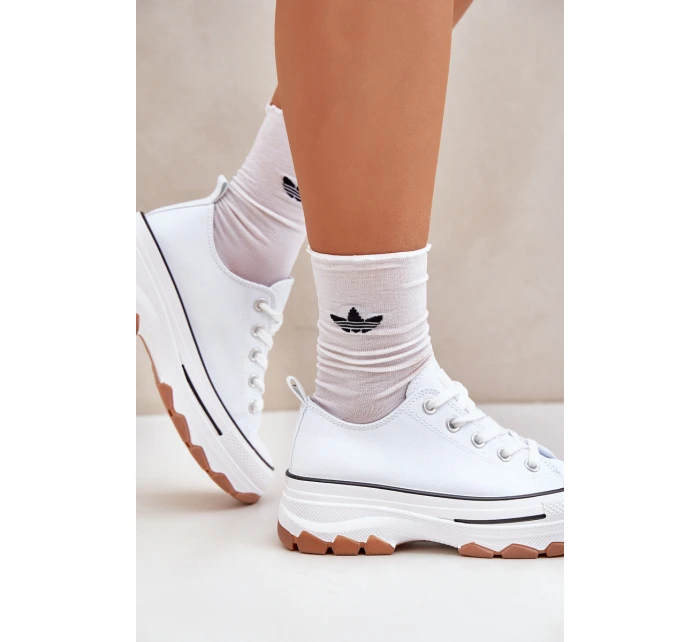 Nízké Dámské Tenisky Na Platformě Bílé model 21683102 - EVENTO Nízké Dámské Tenisky Na Platformě Bílé model 21683102 - EVENTO