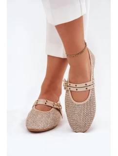 Baletky S Pletením A Pásky Béžové model 21699473 - Boto