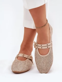 Baletky S Pletením A Pásky Béžové model 21699473 - Boto
