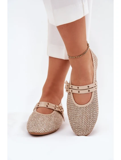 Baletky S Pletením A Pásky Béžové model 21699473 - Boto