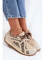 Kožené semišové dámské tenisky Big Star model 22074804 béžové - Big Star Shoes Kožené semišové dámské tenisky Big Star model 22074804 béžové - Big Star Shoes