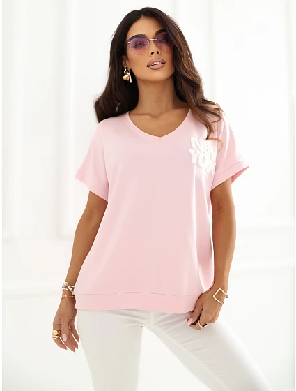 Halenka RV BZ A1258.00 světle růžová Halenka RV BZ A1258.00 světle růžová