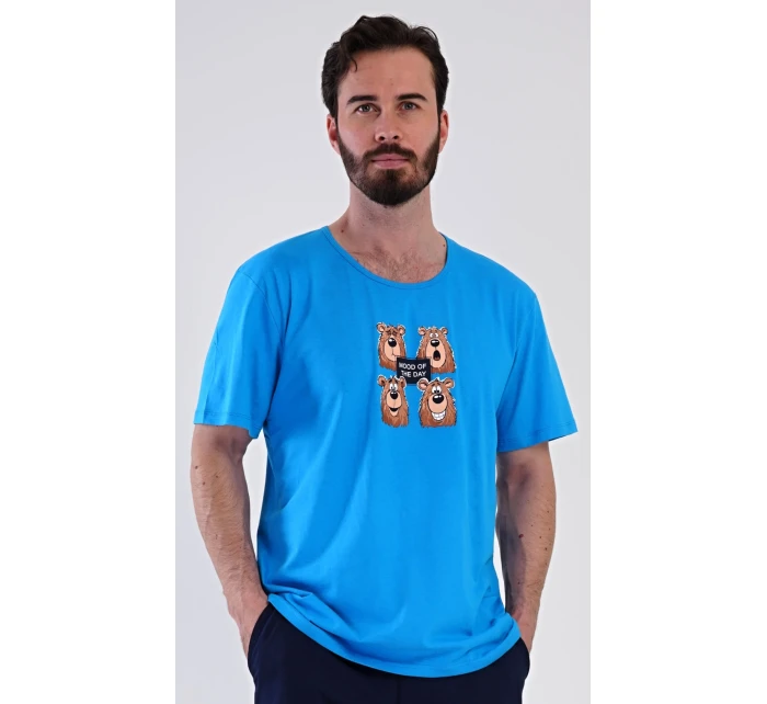 Pánské pyžamo šortky Méďa Happy Pánské pyžamo šortky Méďa Happy