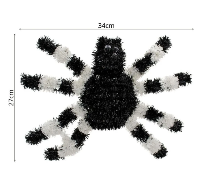 DEKORATIVNÍ FIGURKA HALLOWEENSKÝ PAVOUK BÍLÁ