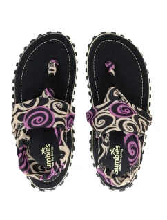 Gumbies - dámské žabky Slingback - BLACK SWIRLS
