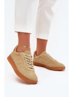 Dámské Semišové Sneakers Big Star RR274849 HI-POLY SYSTEM Béžové Dámské Semišové Sneakers Big Star RR274849 HI-POLY SYSTEM Béžové